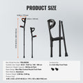 Forearm Crutches 10-Level Height Adjustable Walking Crutches 1 Pair 350LBS