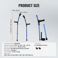 Forearm Crutches Adults 11-Level Height Adjustable Aluminum 350LBS Pair