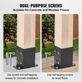 Post Base 2Pcs 101.6x101.6mm Heavy Duty Powder Coated Black Deck