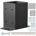 Post Base 2Pcs 101.6x101.6mm Heavy Duty Powder Coated Black Deck