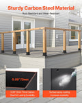 4x4 Post Base 4pc Carbon Steel 92x92mm Decking Brackets Black