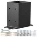 VEVOR Post Base Brackets 4pc 101.6x101.6mm Heavy Duty Black Deck