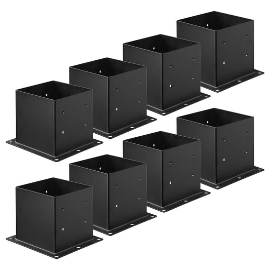8pc 4x4 Post Base Bracket Fence Anchor 3.6x3.6in Inner