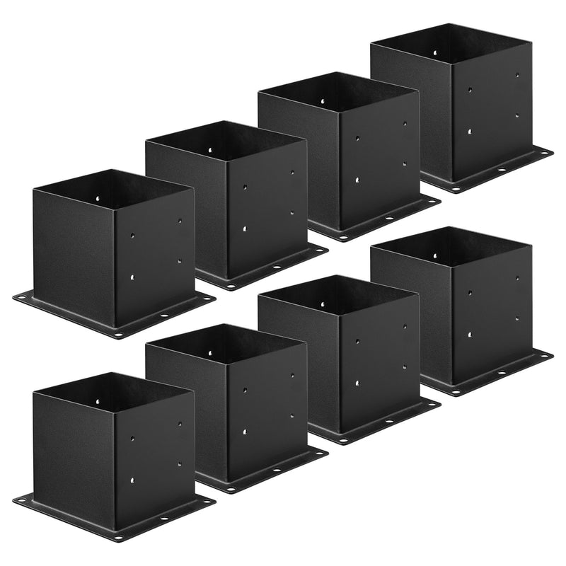 8pc 4x4 Post Base Bracket Fence Anchor 3.6x3.6in Inner