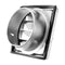 145mm Louvered Square Wall Vent Cover Stainless Steel Silver
