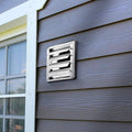 145mm Louvered Square Wall Vent Cover Stainless Steel Silver