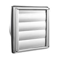 145mm Louvered Square Wall Vent Cover Stainless Steel Silver