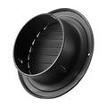 Wall Vent Cover 145mm Round Louvered Stainless Steel 2 Pack Black