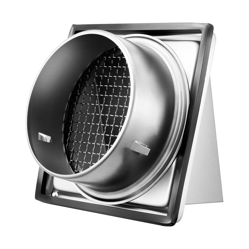 145mm Stainless Steel Square Wall Vent Extractor Cover Screen Silver