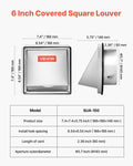 145mm Stainless Steel Square Wall Vent Extractor Cover Screen Silver