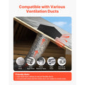 149 mm Hooded Wall Vent Cover SPCC Steel Roof Exhaust 1 Pack Black