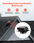 Hooded Wall Vent Cover 149mm SPCC Steel Roof Exhaust Black