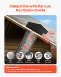 Hooded Wall Vent Cover 149mm SPCC Steel Roof Exhaust Black