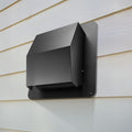 Hooded Wall Vent Cover 149mm SPCC Steel Roof Exhaust Black