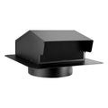Hooded Wall Vent Cover 149mm SPCC Steel Roof Exhaust Black