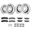 Front Rear Brake Kit Ford F-150 2012-2020 Drilled Slotted Rotors