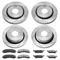 Front Rear Brake Kit Ford F-150 2012-2020 Drilled Slotted Rotors