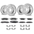Front&Rear Brake Pads Rotors Kit Chevy Silverado GMC Sierra 1500