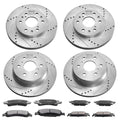 Front&Rear Brake Pads Rotors Kit Chevy Silverado GMC Sierra 1500