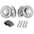 Front&Rear Brake Pads Rotors Kit Chevy Silverado GMC Sierra 1500
