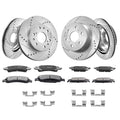 Front&Rear Brake Pads Rotors Kit Chevy Silverado GMC Sierra 1500