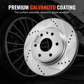 Drilled Slotted Brake Rotors Pads Kit Chevy Traverse GMC Acadia