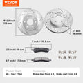 Drilled Slotted Brake Rotors Pads Kit Chevy Traverse GMC Acadia