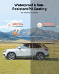 270° Vehicle Awning 4.9m² UV50+ Waterproof SUV Van Truck