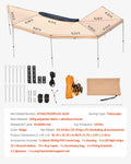 270° Car Awning 10.9m² LED UV50+ Waterproof SUV Truck