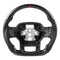 Ford F150 2021-2024 Carbon Fiber D-Shaped Steering Wheel Black