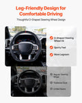Ford F150 2021-2024 Carbon Fiber D-Shaped Steering Wheel Black