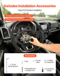 Ford F150 2021-2024 Carbon Fiber D-Shaped Steering Wheel Black