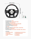 Ford F150 2021-2024 Carbon Fiber D-Shaped Steering Wheel Black