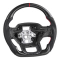 Ford F150 2021-2024 Carbon Fiber D-Shaped Steering Wheel Black