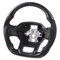 Ford F150 2021-2024 Carbon Fiber D-Shaped Steering Wheel Black