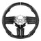 Ford Mustang 2010-2014 Carbon Fiber Steering Wheel D-Shape Black