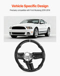 Ford Mustang 2010-2014 Carbon Fiber Steering Wheel D-Shape Black