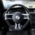Ford Mustang 2010-2014 Carbon Fiber Steering Wheel D-Shape Black