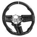 Ford Mustang 2010-2014 Carbon Fiber Steering Wheel D-Shape Black