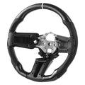 Ford Mustang 2010-2014 Carbon Fiber Steering Wheel D-Shape Black