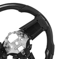 Ford Mustang 2010-2014 Carbon Fiber Steering Wheel D-Shape Black