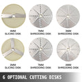 Vegetable Cutter Food Processor 6 Cutting Disks Commercial