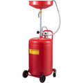 Portable Oil Drain Tank 20 Gallon Air Operated Waste Drainer