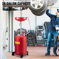 Portable Oil Drain Tank 20 Gallon Air Operated Waste Drainer