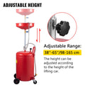 Portable Oil Drain Tank 20 Gallon Air Operated Waste Drainer