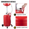 Portable Oil Drain Tank 20 Gallon Air Operated Waste Drainer