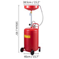 Portable Oil Drain Tank 20 Gallon Air Operated Waste Drainer