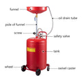 Portable Oil Drain Tank 20 Gallon Air Operated Waste Drainer