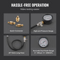 Compression Tester Adapter Kit 9pc Engine Cylinder Leak Down 0-300psi