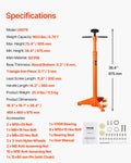 3/4 Ton Under Hoist Jack Stand 38.4-75.4in Self-Locking Screw